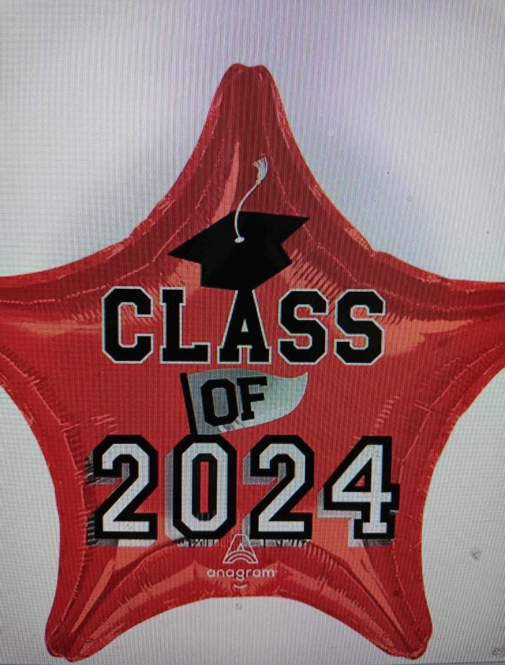 2024 Graduation Star that you can add to any balloon bouquet or