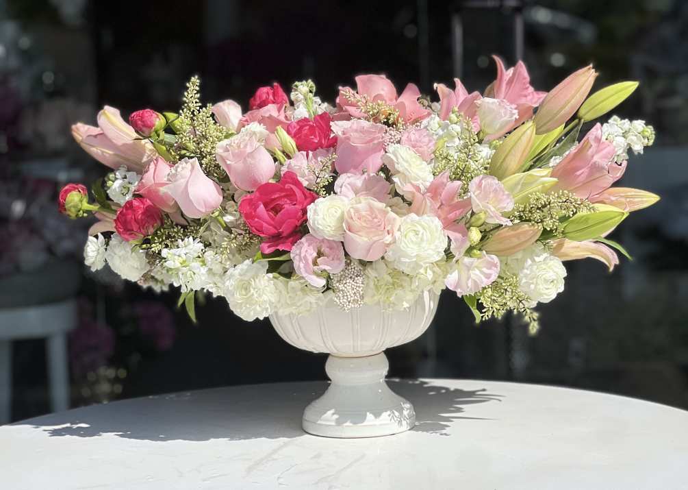 Stunning bouquet of Peonies, Roses, Ranunculus, Lisianthus, Lillie&rsquo;s and more in charming