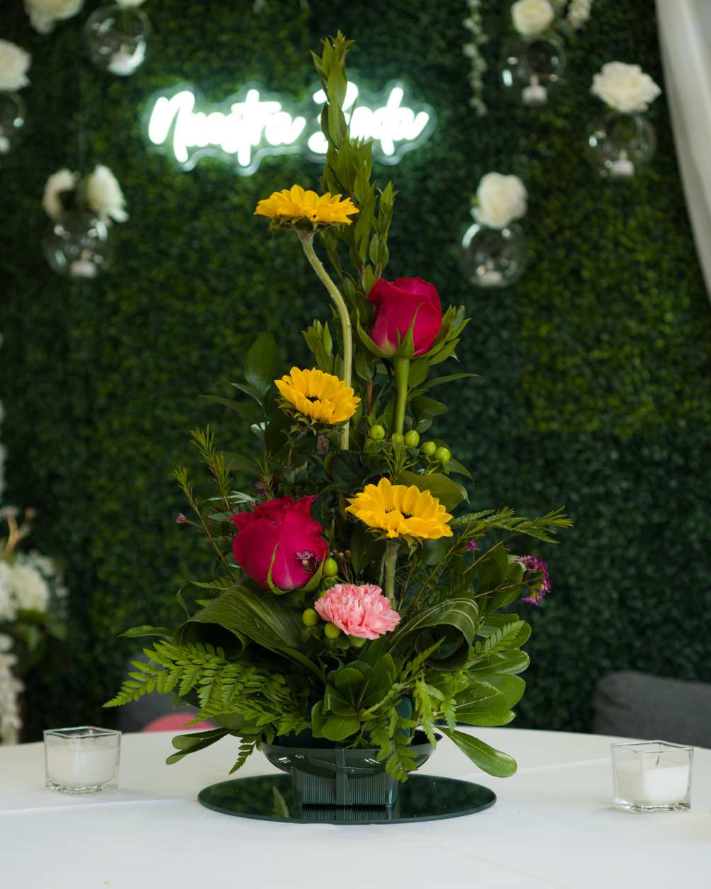 Perfect for adding a burst of color to any setting, this arrangement