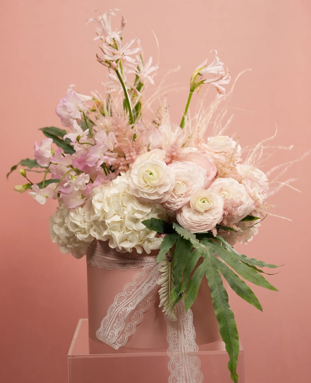 Indulge in the timeless elegance of our &quot;Lace Elegance&quot; bouquet. This stunning