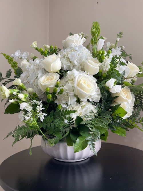 White assorted flowers