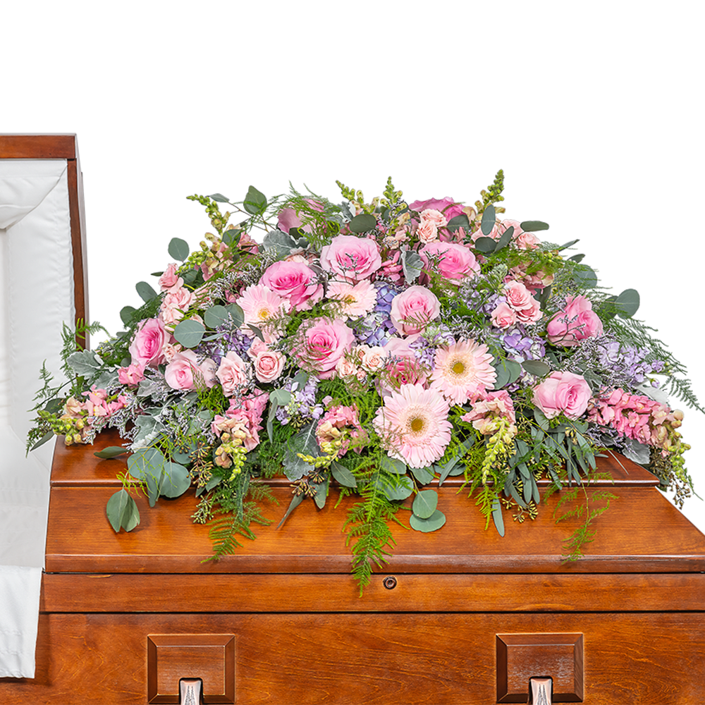 Glorious Garden Casket Spray by Flower A Day