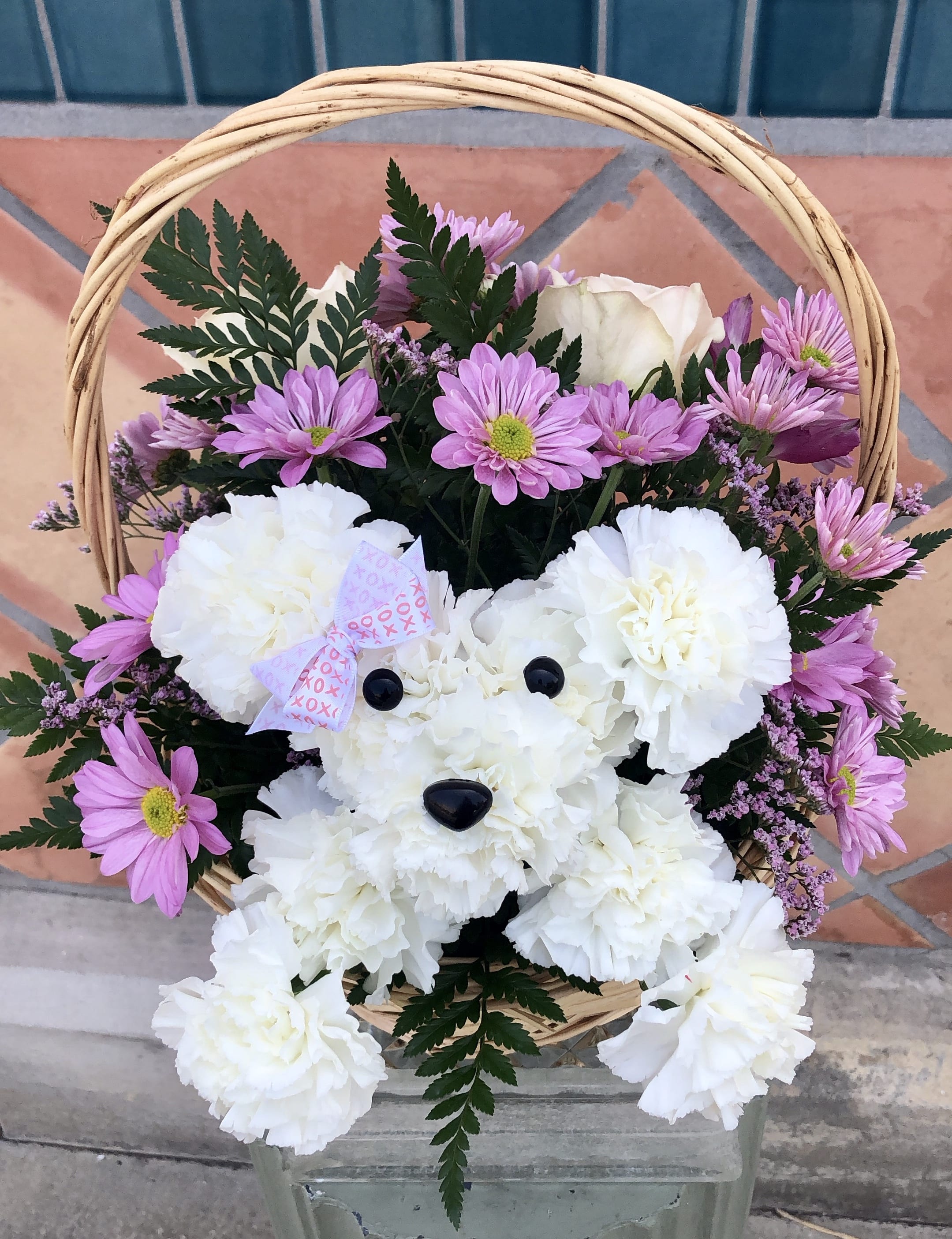 Puppy basket in Highland, CA | Hilton's Flowers