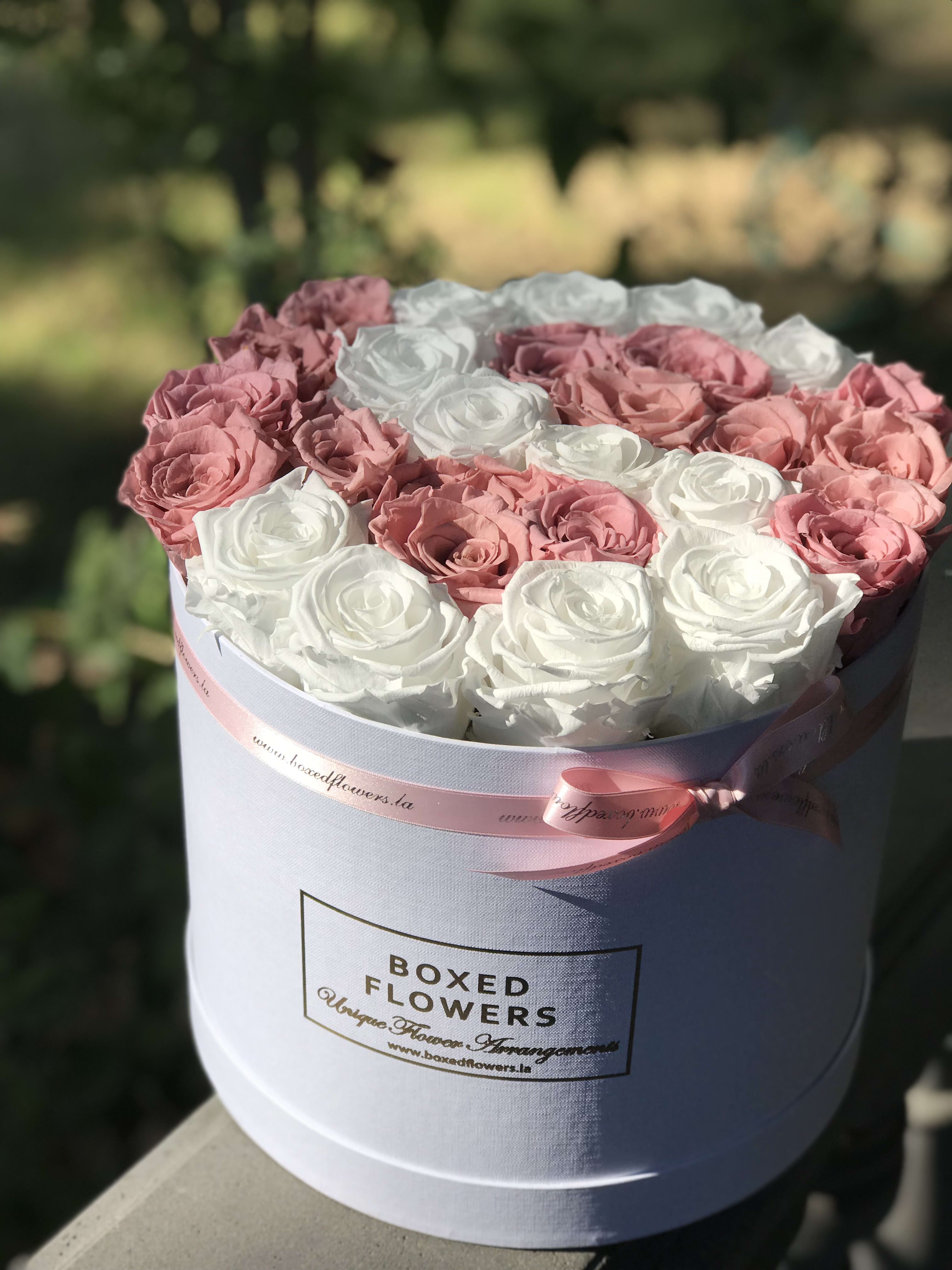 Medium preserved rose box in Glendale, CA Boxed Flowers and Sweets