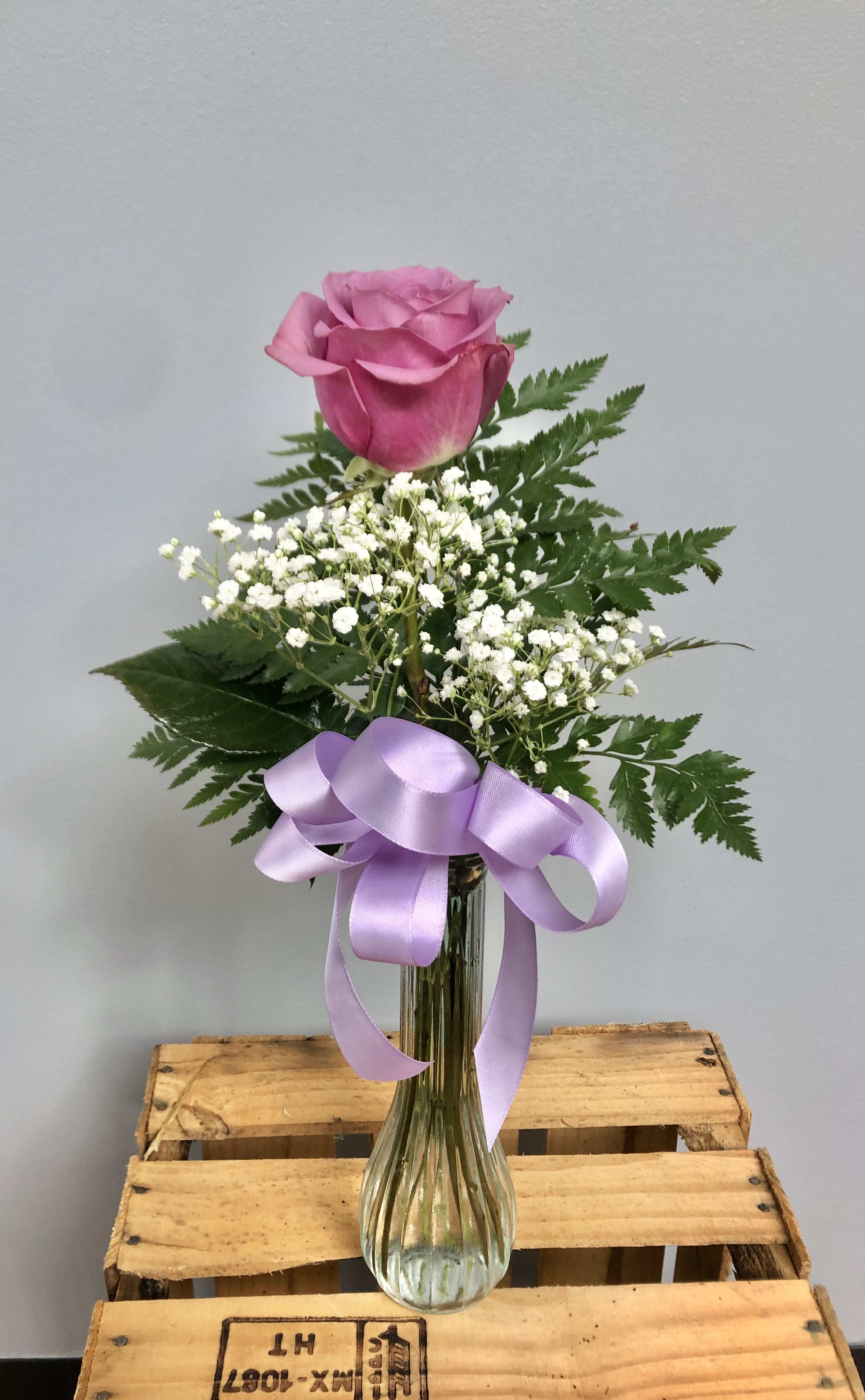 Purple Single Stem Rose Vase in Murfreesboro, TN Enchanted Flower Shop