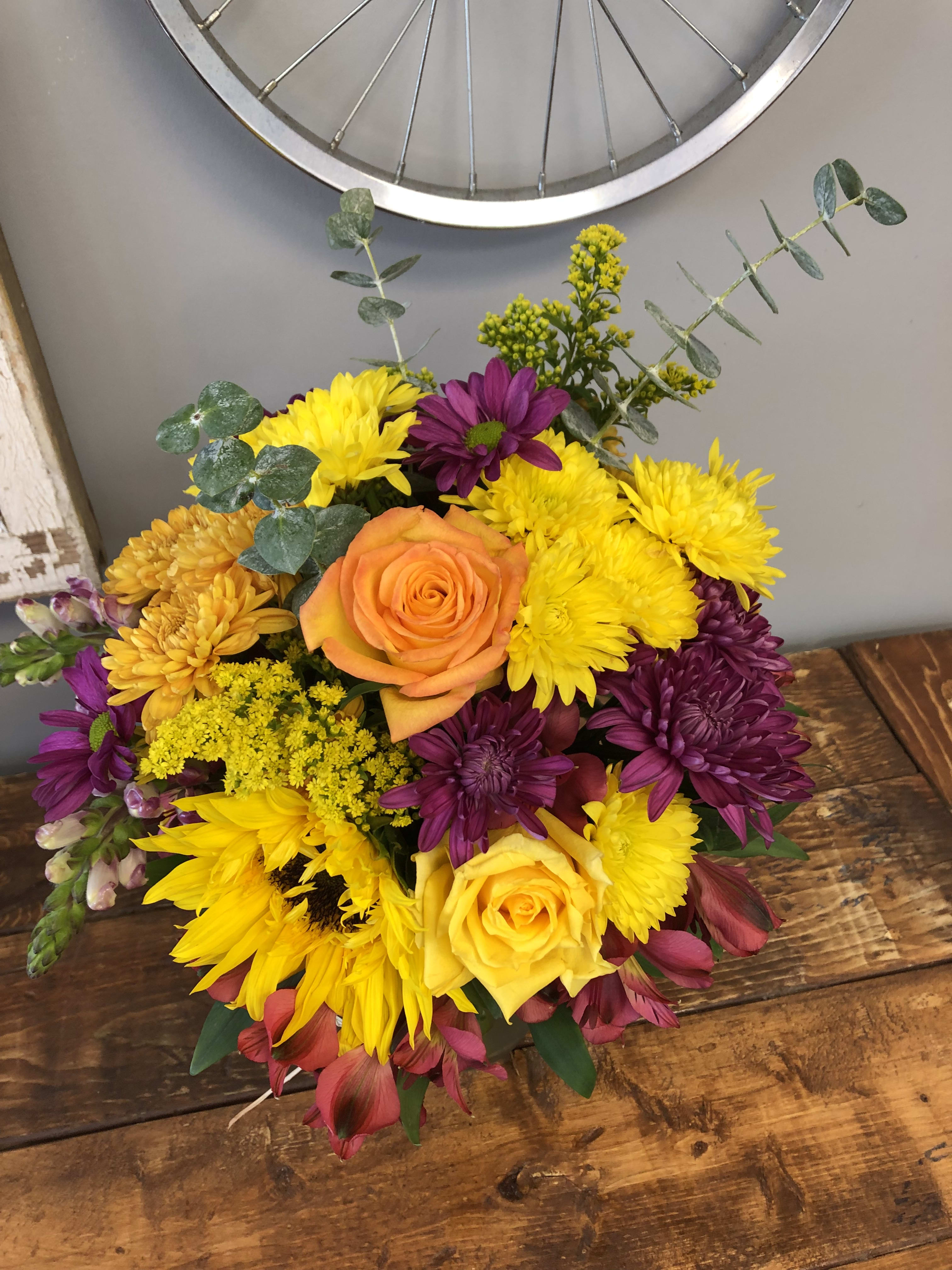 Fall Sunflower Vase Arrangement in Murfreesboro, TN Enchanted Flower Shop