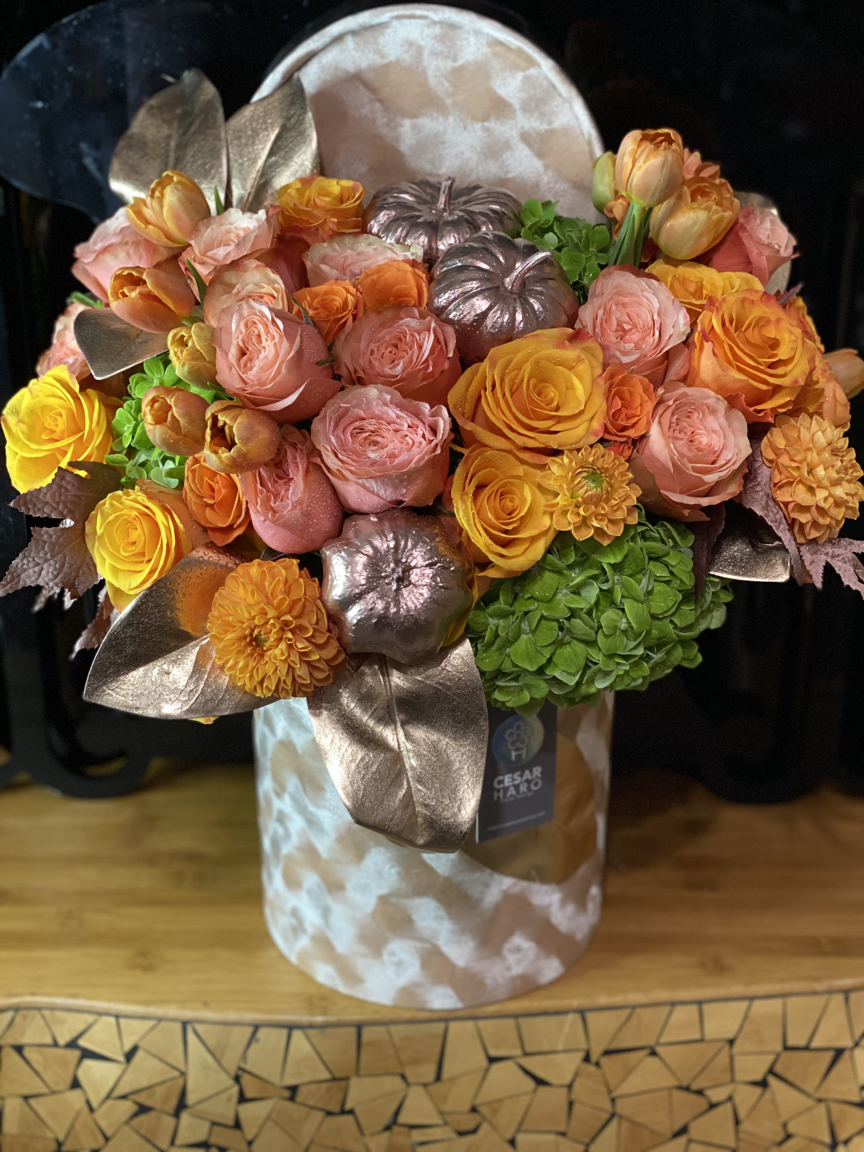 Autumn Flowers in a Box in Los Angeles, CA Cesar Haro Floral Design
