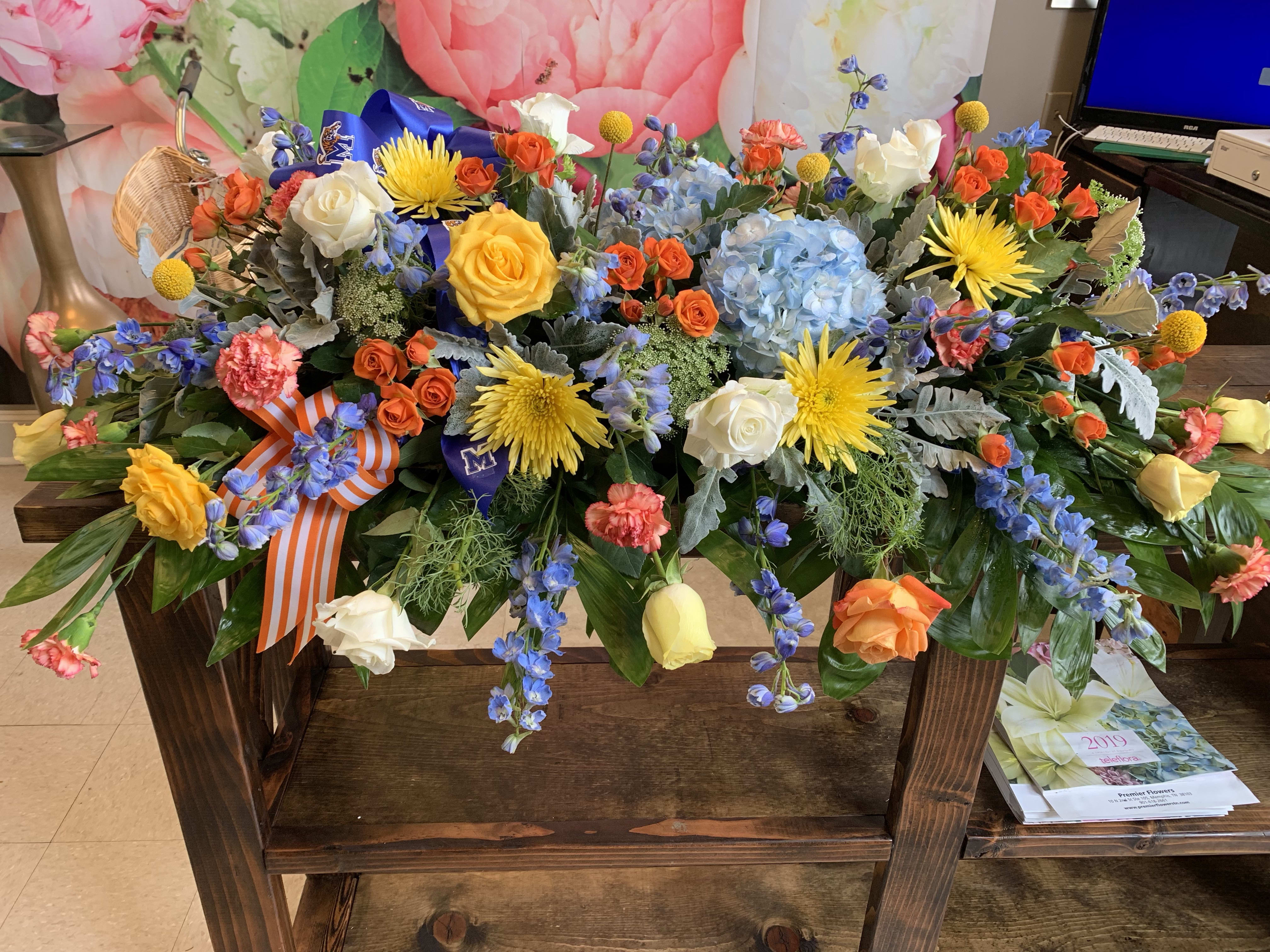 Wonderful Memories Full Extended Custom Casket Spray in ...