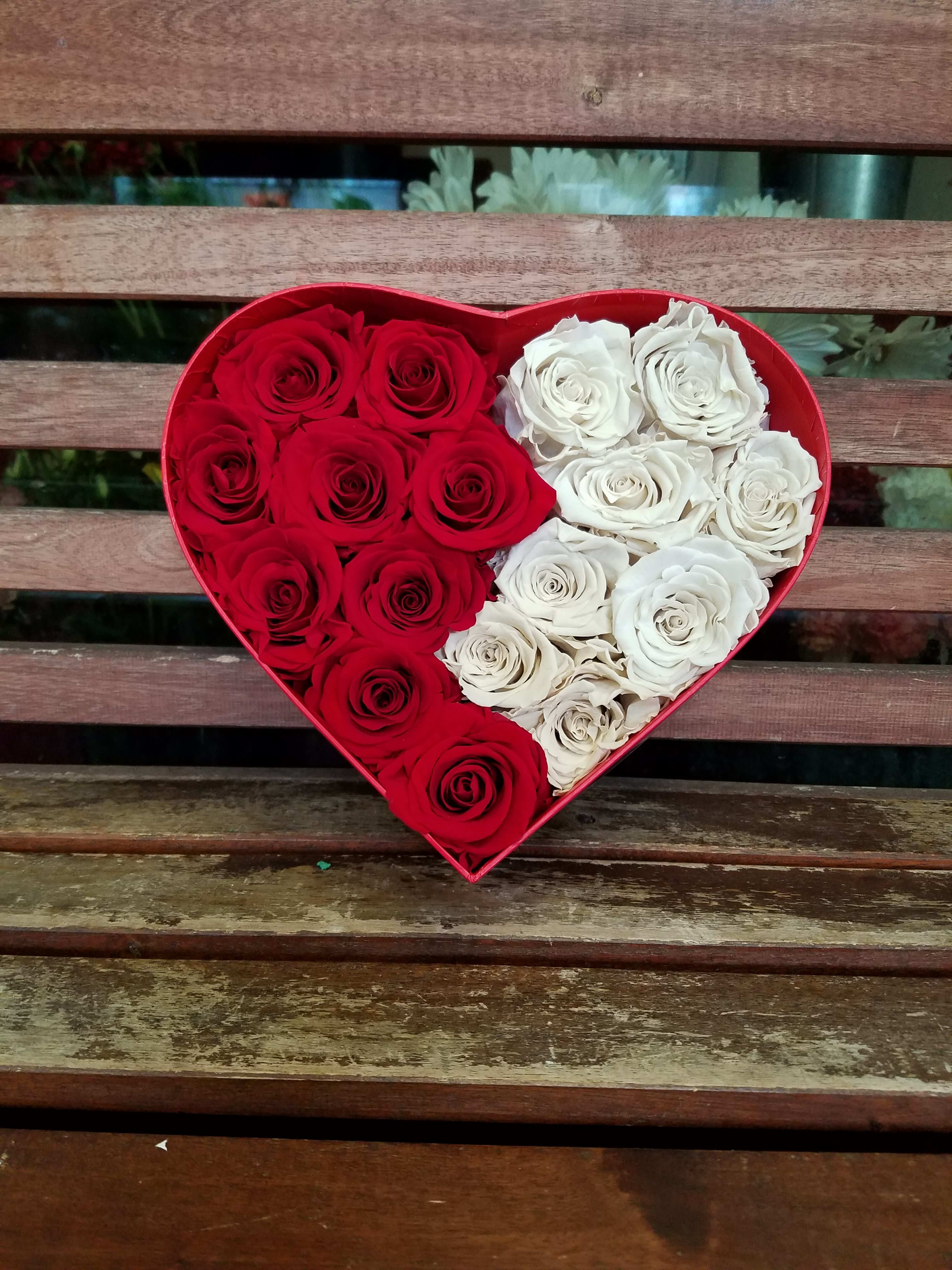 Fresh Cut Roses In Heart Shaped Boxes in Brooklyn, NY Deja Vu flowers