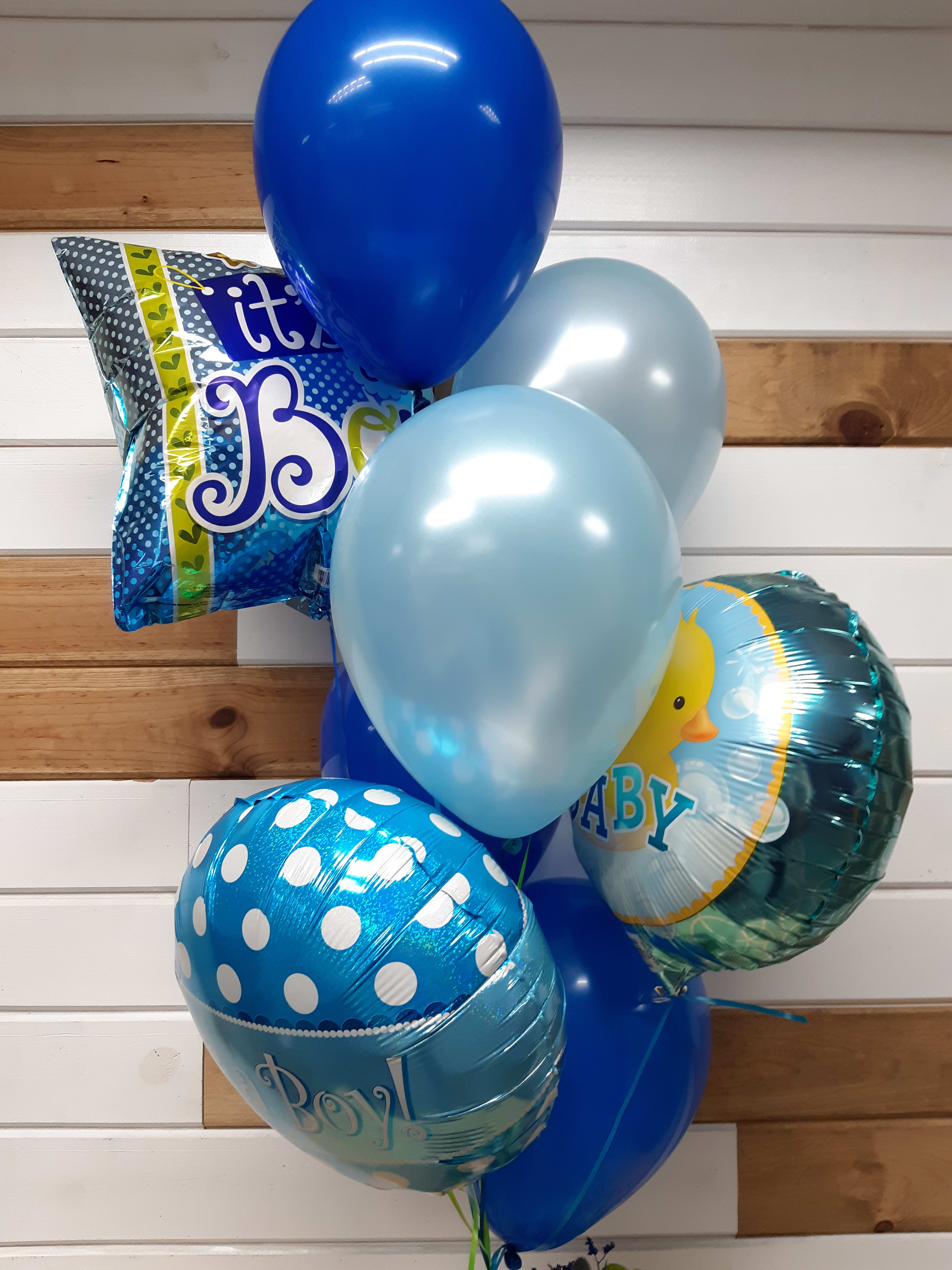 Baby Boy Balloons and Flowers Bundle in Modesto, CA ...