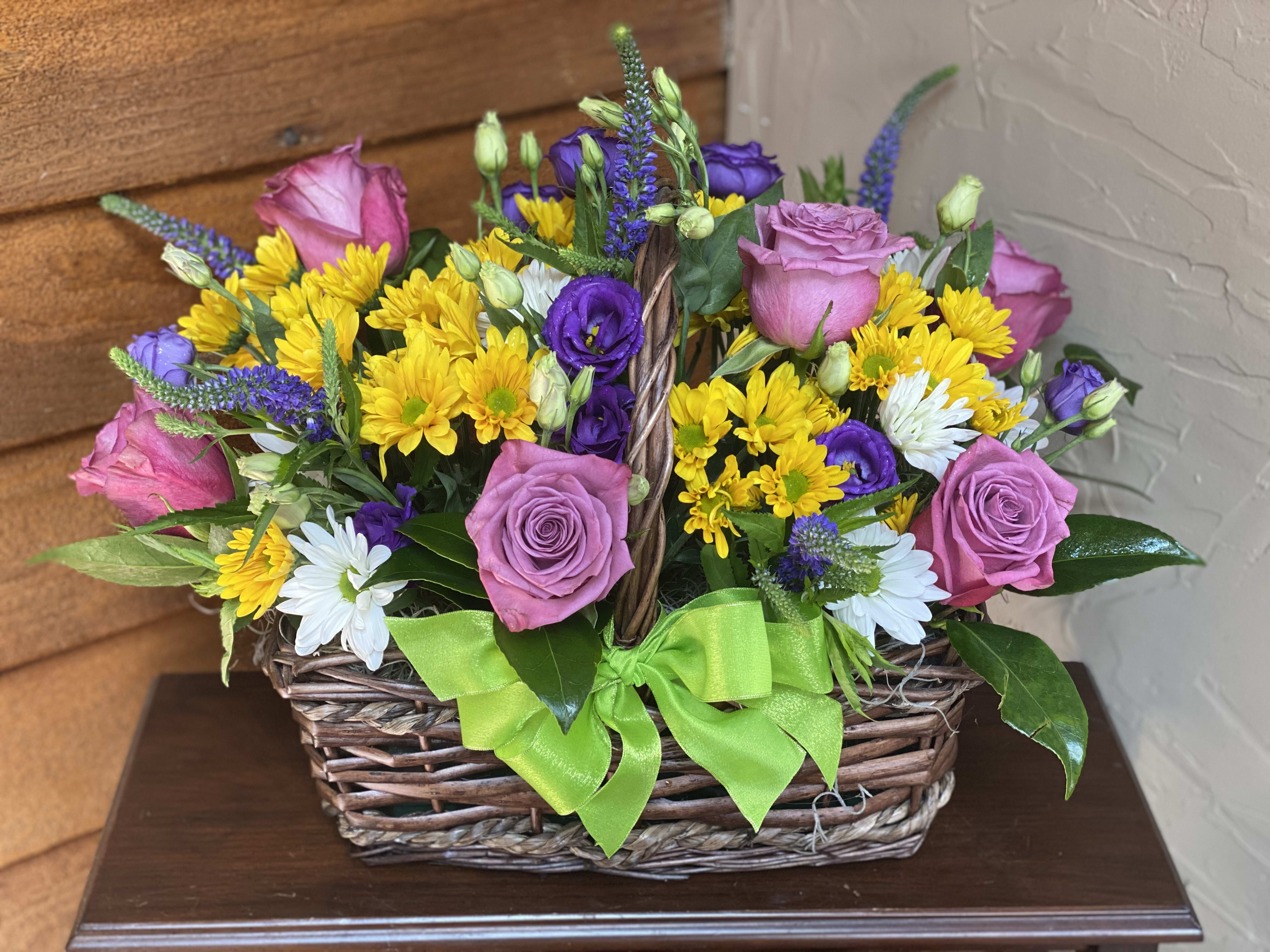 Lovely Flower Basket in Cary, IL Wildrose Floral Design