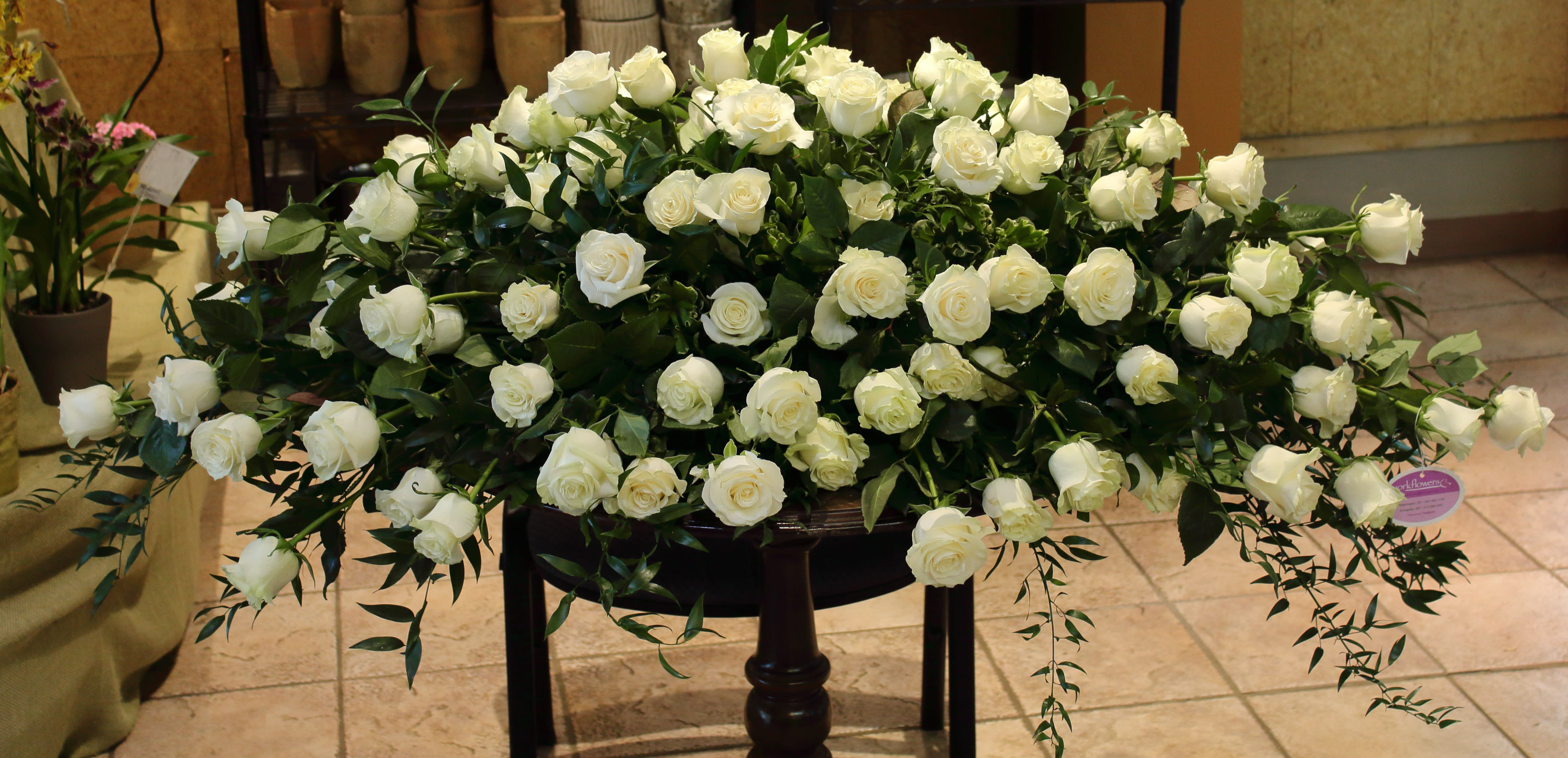 Pure Rose Casket Spray in Washington, DC | York Flowers