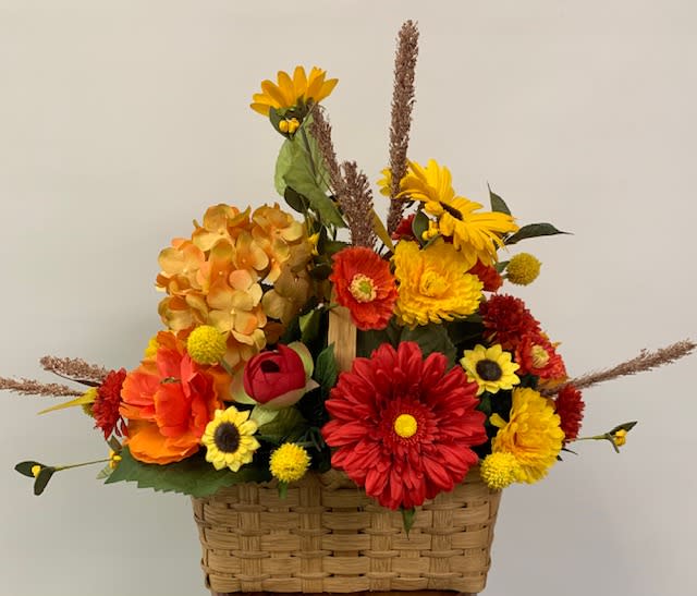 Silk store flower baskets