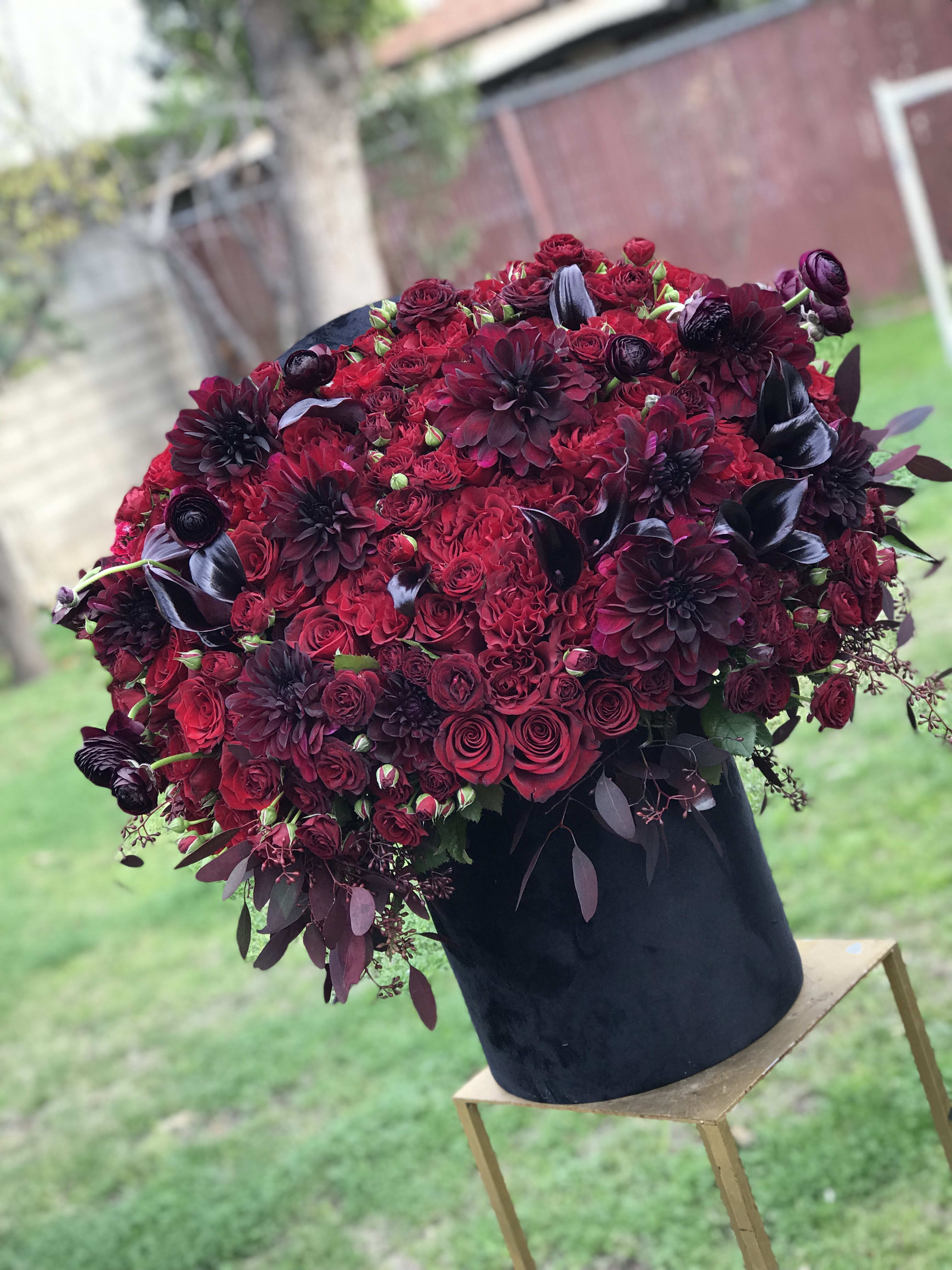 The Black Magic rose box in Glendale, CA Boxed Flowers and Sweets