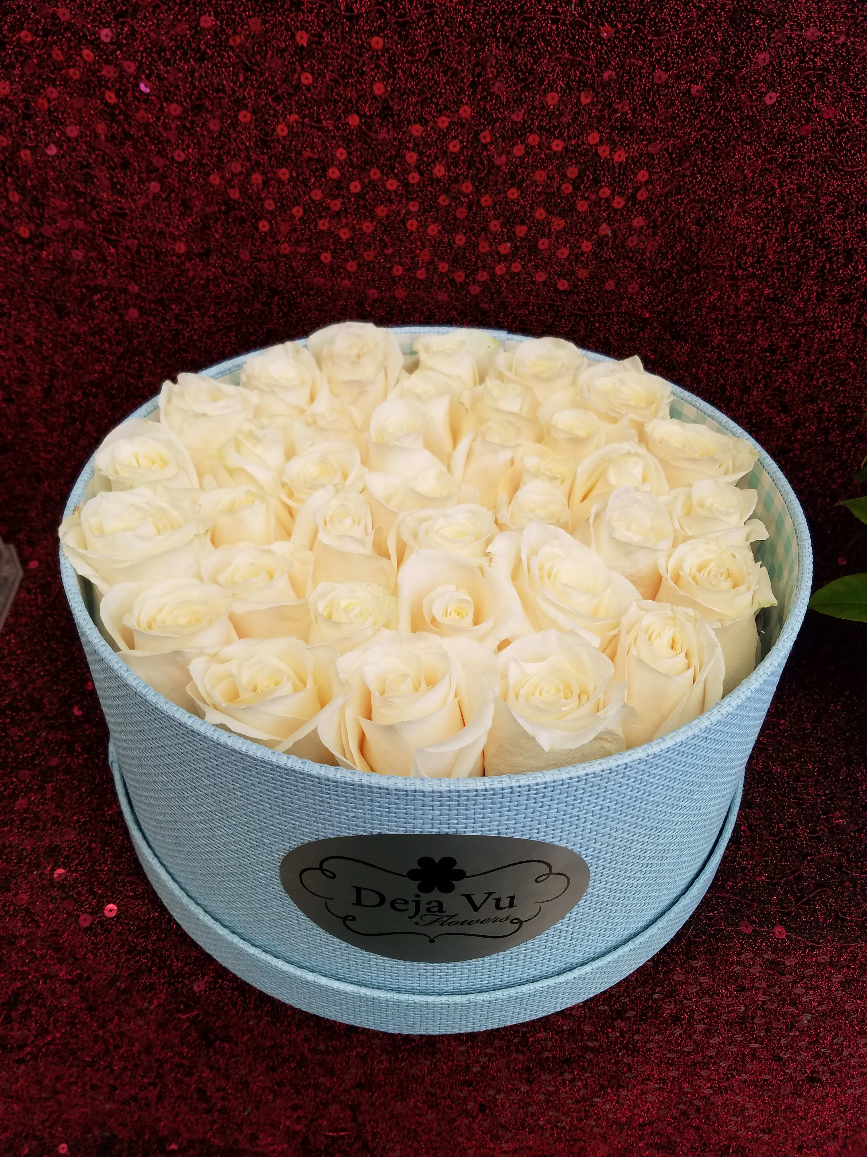 Preserved Eternal Roses in Heart Shaped Boxes by Deja Vu flowers