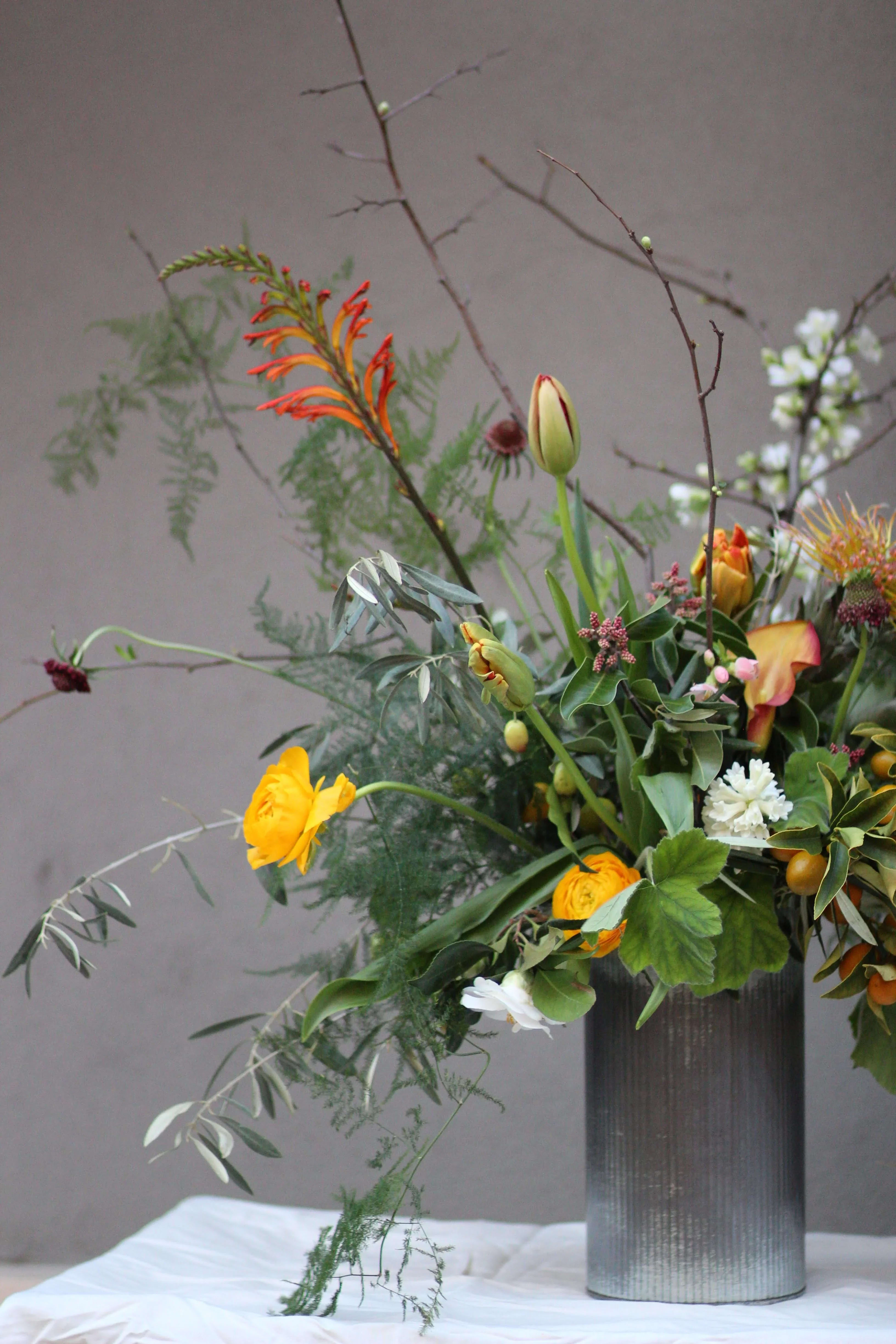 Tall Tin Bouquet in Petaluma, CA Flower Casita