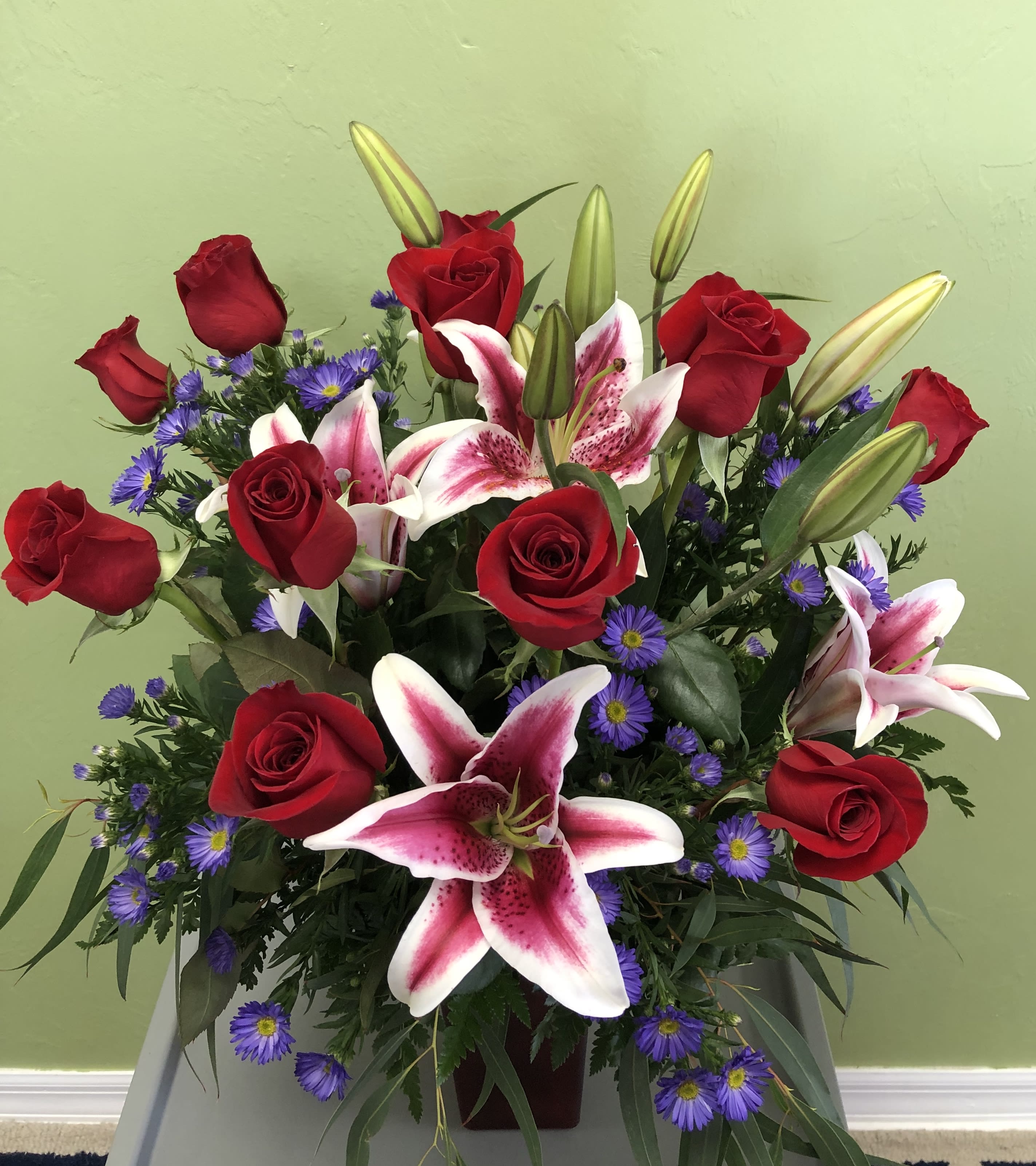 Roses and Lilies Bouquet in Fort Myers, FL Ruth Messmer Florist