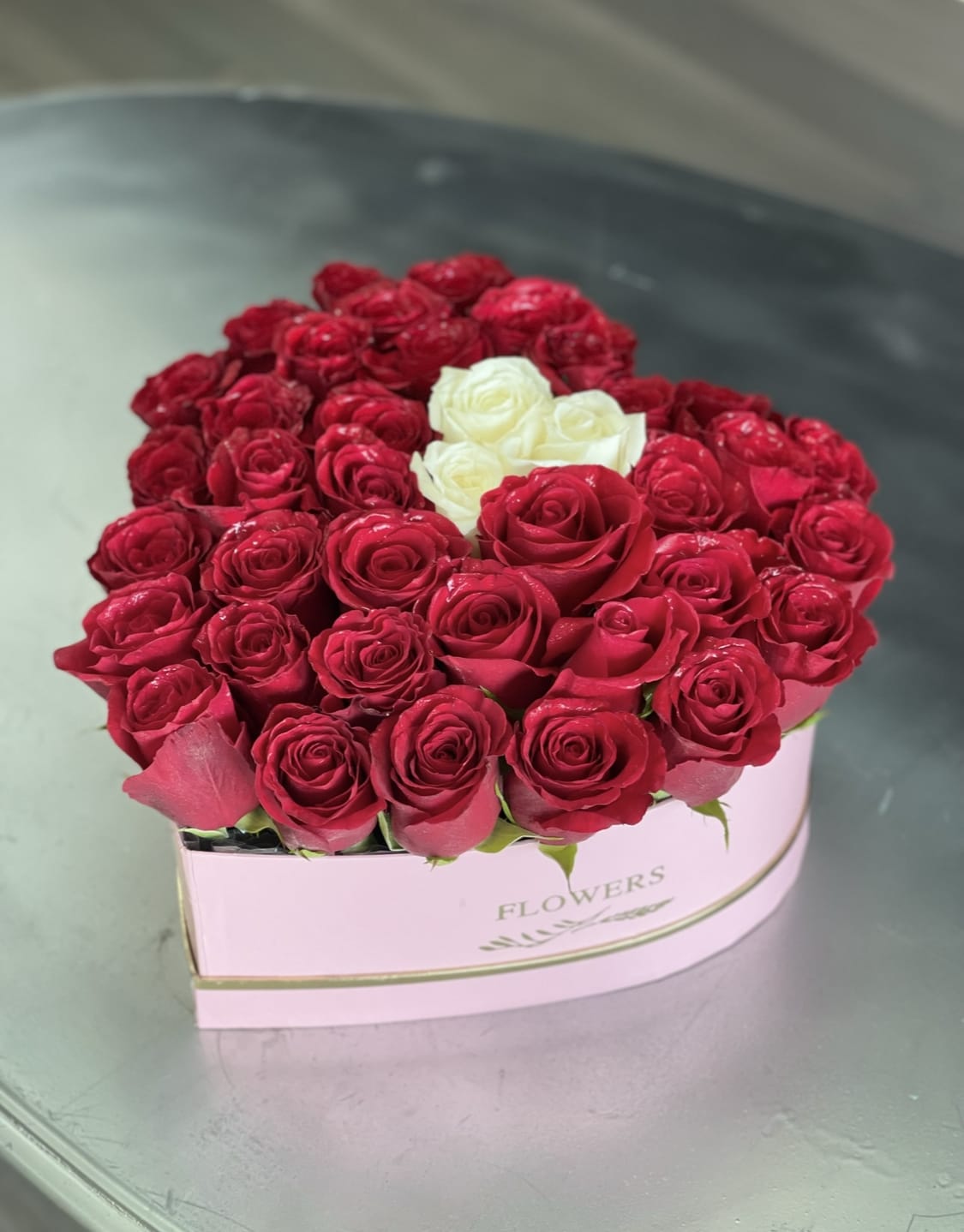 LARGE HEART BOX 50 FRESH ROSES in Atlanta, GA Atlanta's Finest Flowers