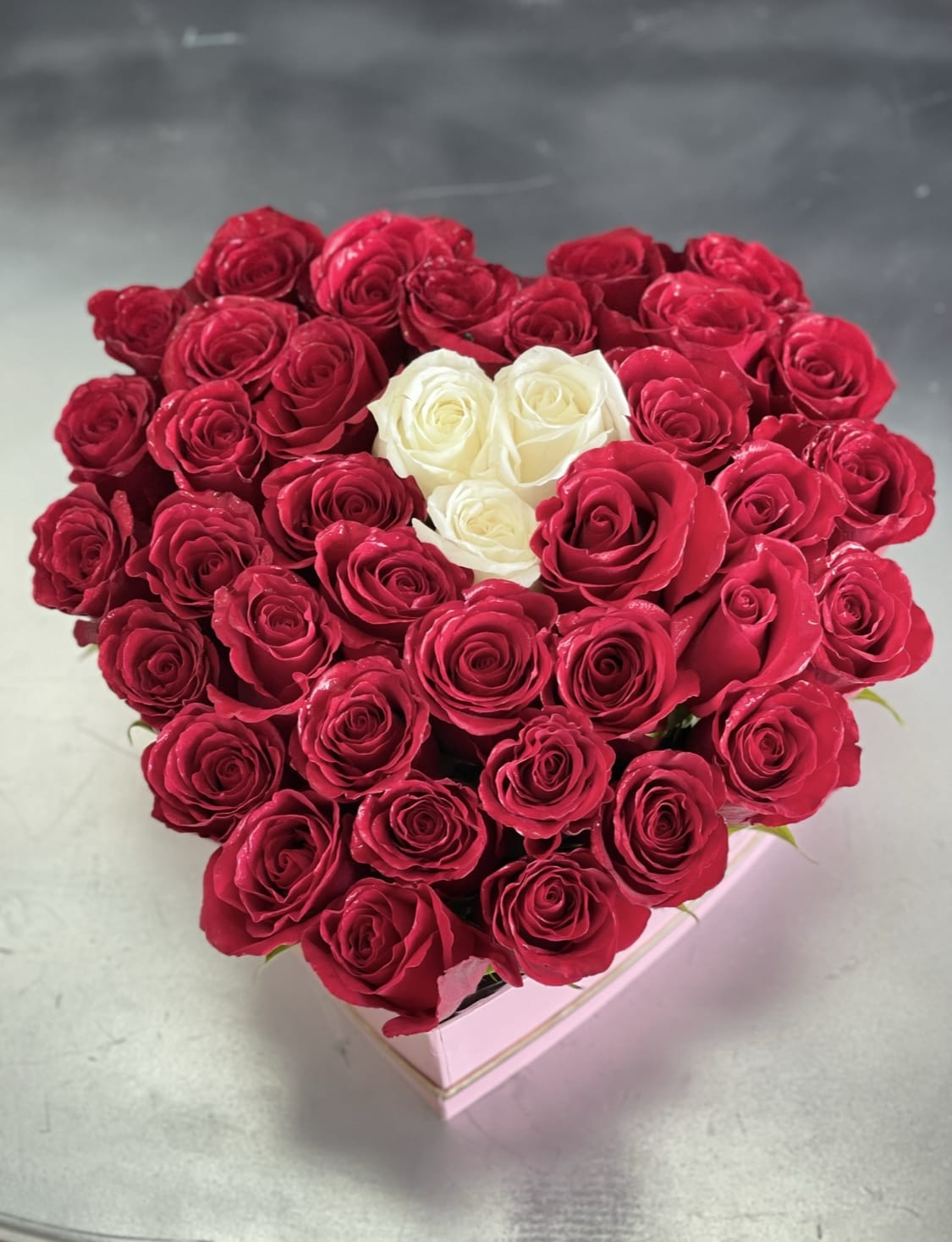 LARGE HEART BOX 50 FRESH ROSES in Atlanta, GA Atlanta's Finest Flowers