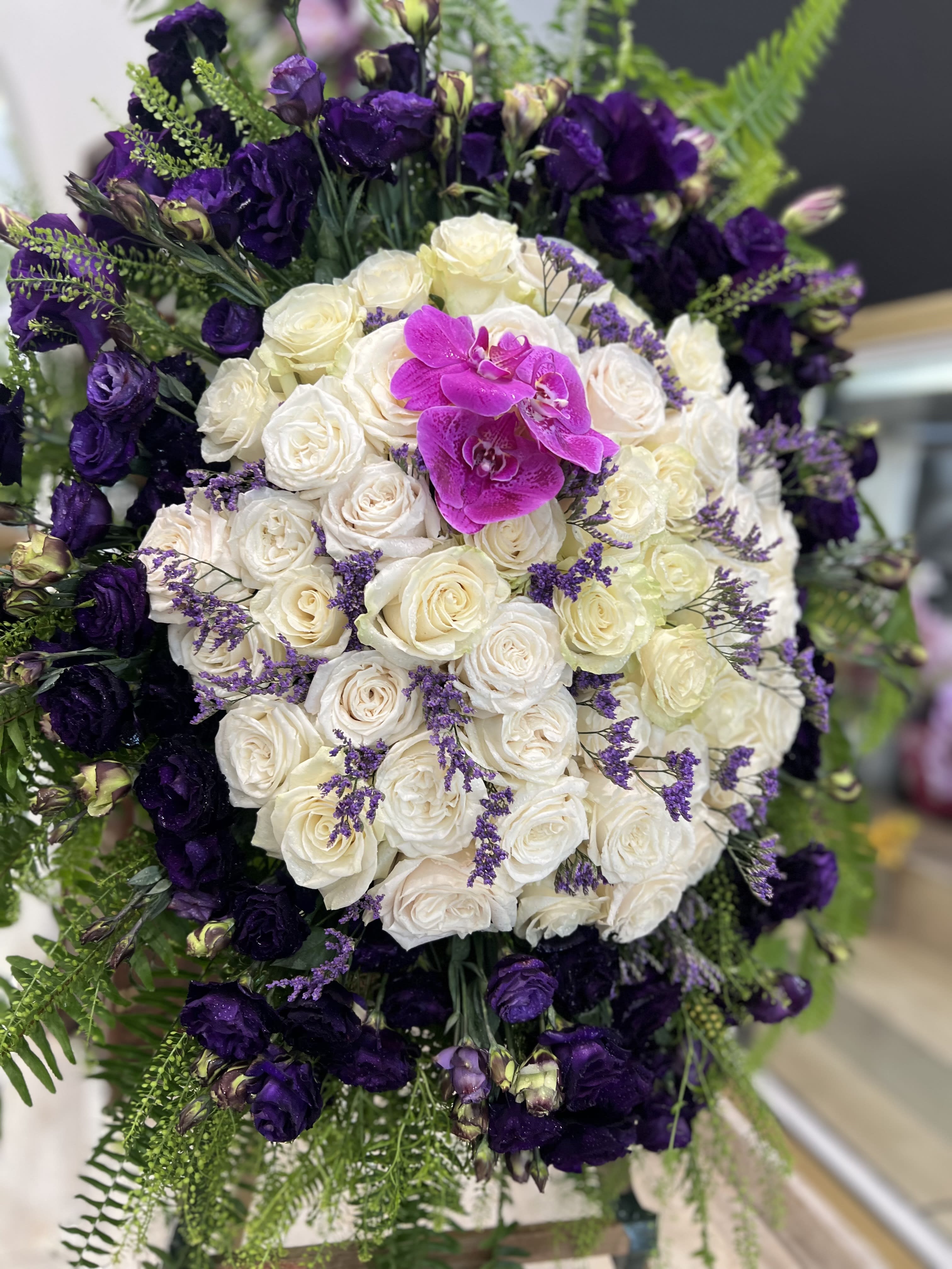 English Garden Funeral Spray in Westlake Village, CA Westlake Florist