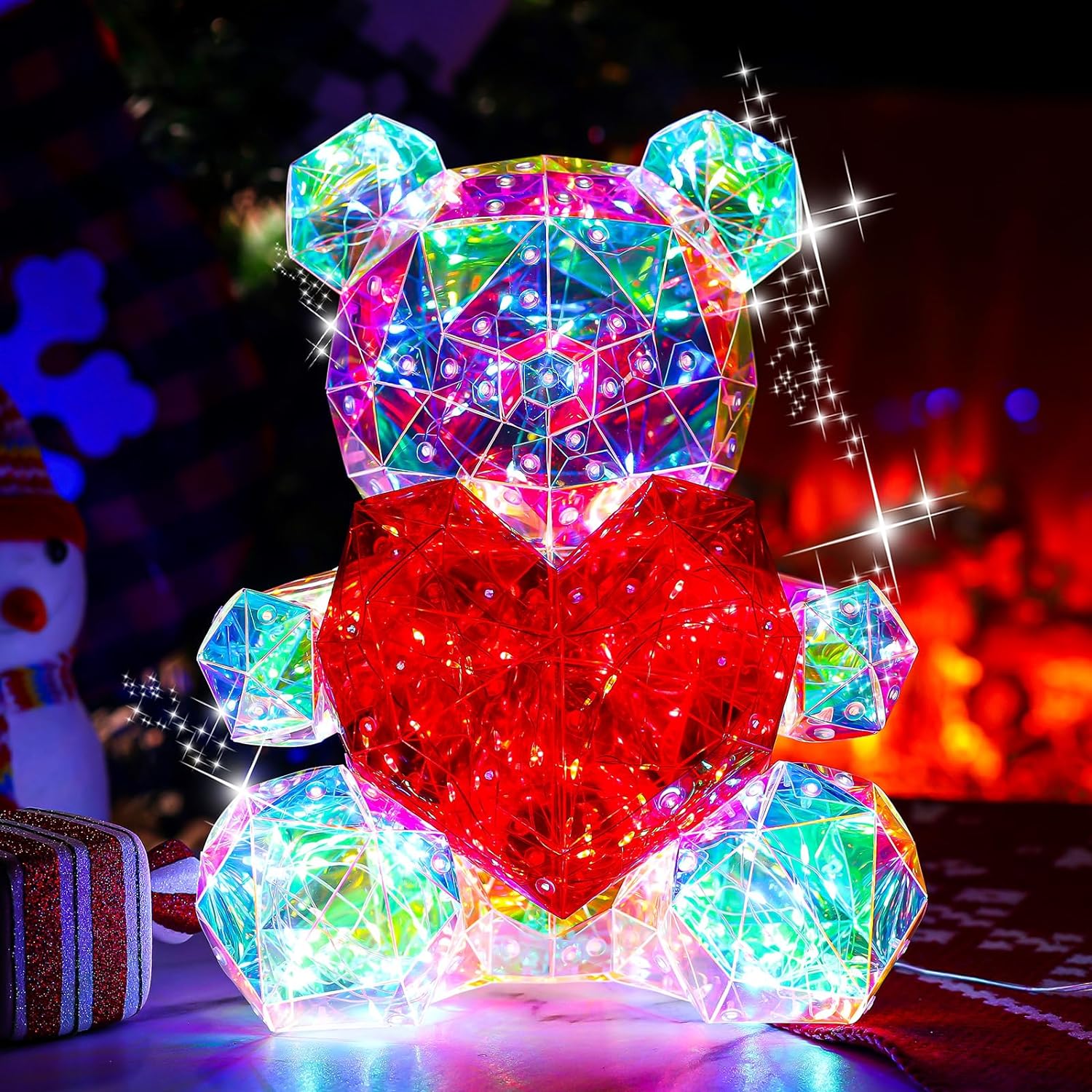 Led light teddy bear on sale