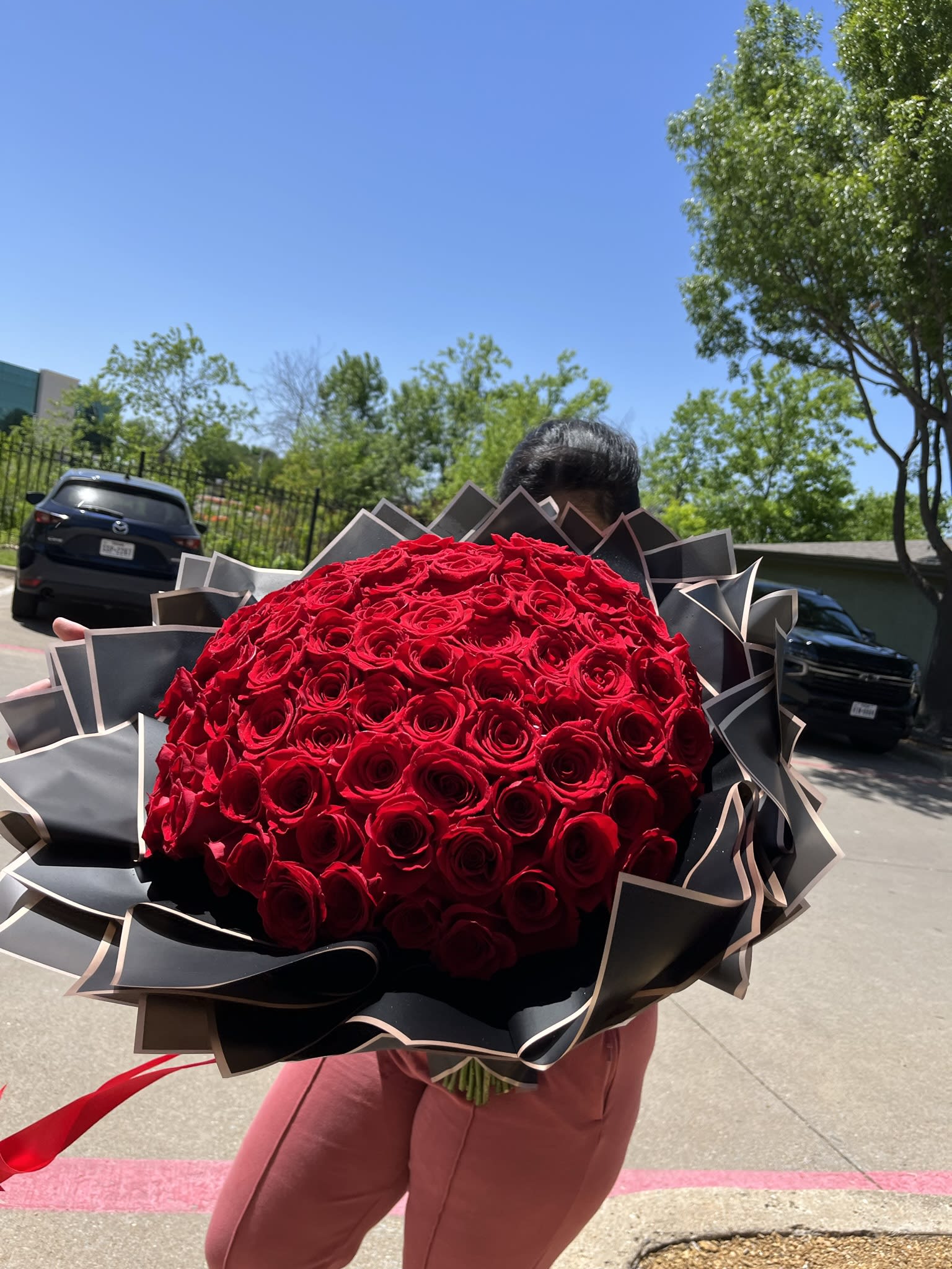 100 Roses White Heart in Frisco, TX