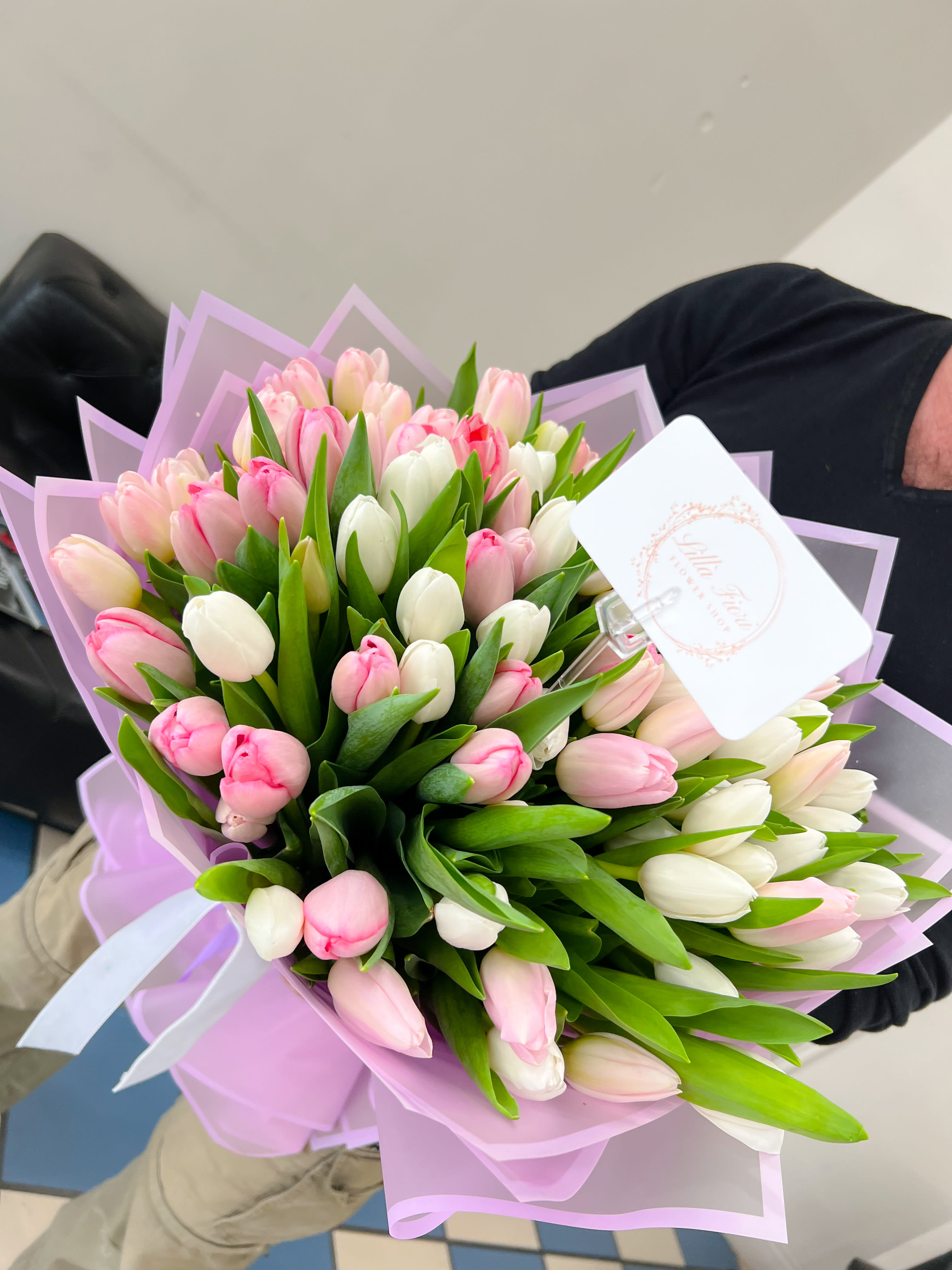 Bunch of tulips top