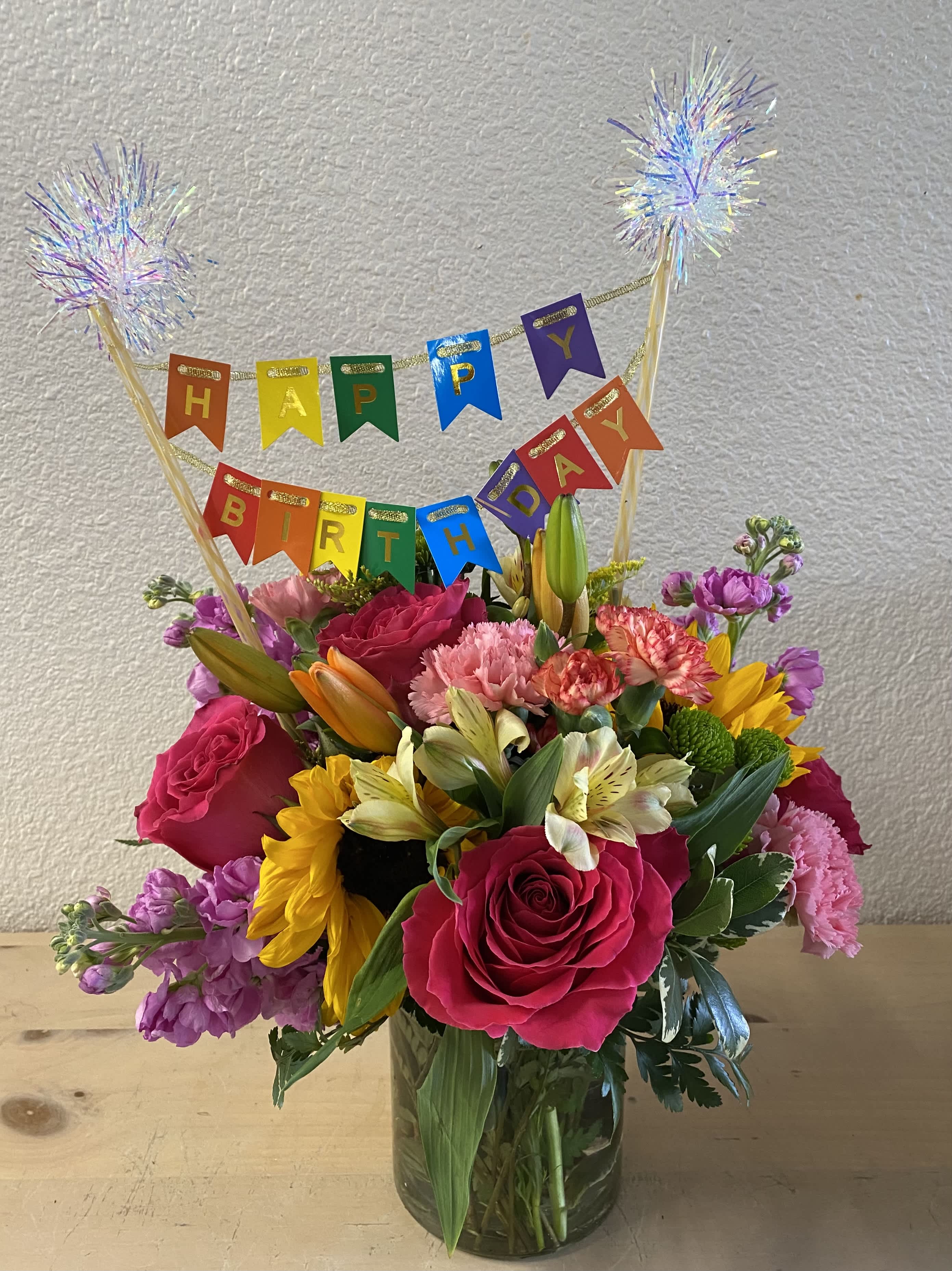 Rainbow bouquet in Concord, CA Oak Creek Florist, INC.