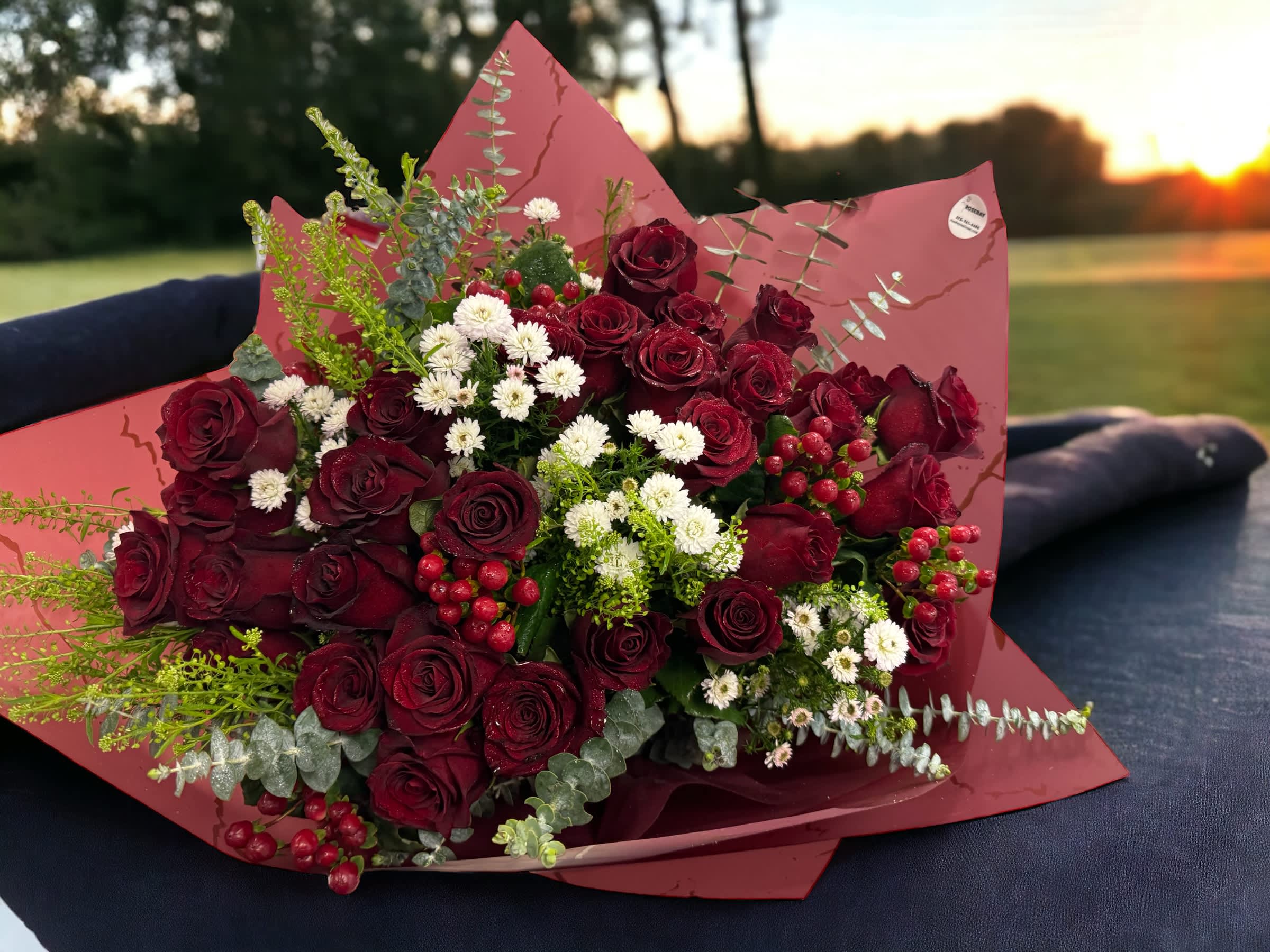 Two dozen Red roses bouquet