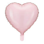 Pink heart-shaped balloon on a white background