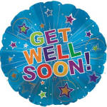 "Get Well"  Mylar Balloon