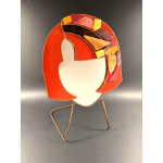 #A091 - Bright Orange Mosaic Face Mirror #2