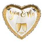 18" You and Me Heart Shaped Mylar