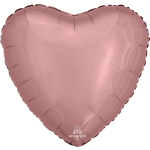 Pink heart-shaped foil balloon with anagram logo