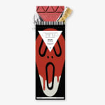 Wrapped chocolate bar with red and black packaging