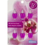 Package of orchid food drops with pink orchid artwork
