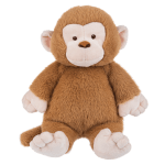 Brown plush monkey with cream face and paws