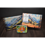 Watercolor coloring book set with a small watercolor tin