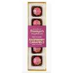 Box of raspberry dark chocolate caramels
