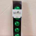 Box of green foil-wrapped mint chocolates