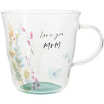 Love You Mom - 13.5 oz Glass Cup