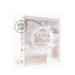 Book titled Crystal Rituals with a 50% off sticker