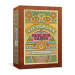 Decorative box for Victorian Parlour Games with colorful illustrated cover