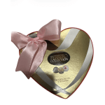 Heart-shaped Ferrero Collection chocolate box with a pink ribbon