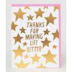 greeting card- Thanks w/ gold foil