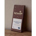 Box of dark chocolate espresso candy on a tabletop