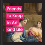 Book cover with two painted women and bright pink title blocks