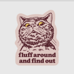 Fluff Around Sticker