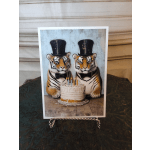 Twin Tigers Birthday Cake Card