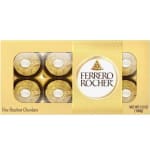 Box of Ferrero Rocher hazelnut chocolates